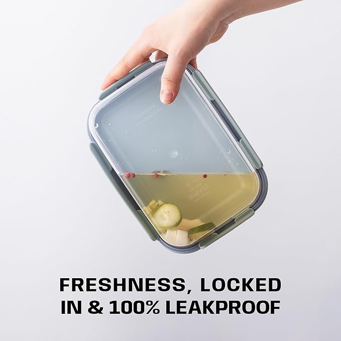 LocknLock HPL416 Classic-Plus Plastic Food Storage Container with Lid for Kitchen, Lunch, Meal Prep, and Leftovers, BPA-Free, Airtight, Leakproof, Microwave, Dishwasher, Freezer-Safe, 2.75L