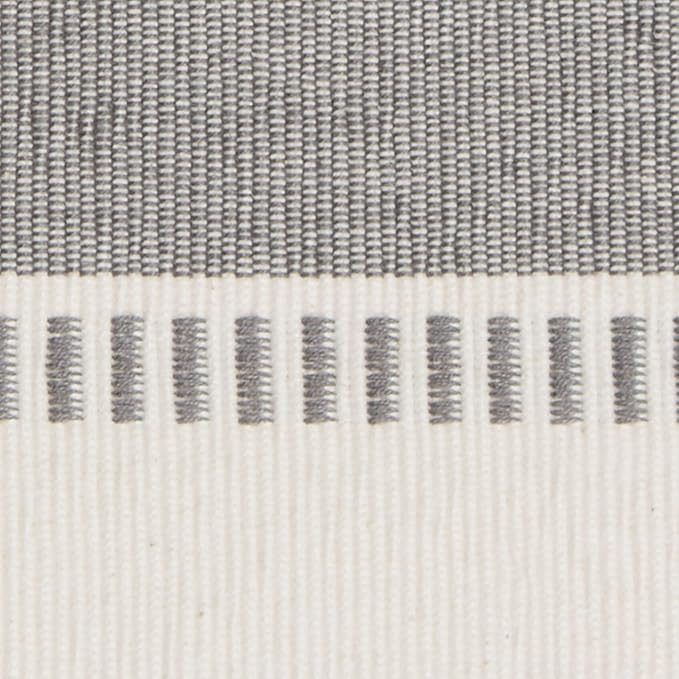 DII Dobby Stripe Woven Table Runner, 13x108 (13x113.5, Fringe Included), Cool Gray