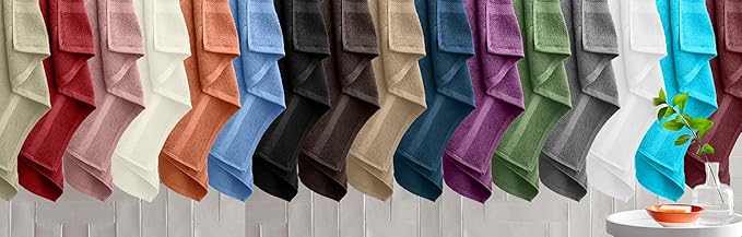 DAN RIVER Bath Towels Set of 4, 27 x 54 Inches, 100% Cotton, Larger & Lighter Weight, Quicker to Dry, Super Soft and Absorbent, Ideal Thick Towels for Daily Use, Silver