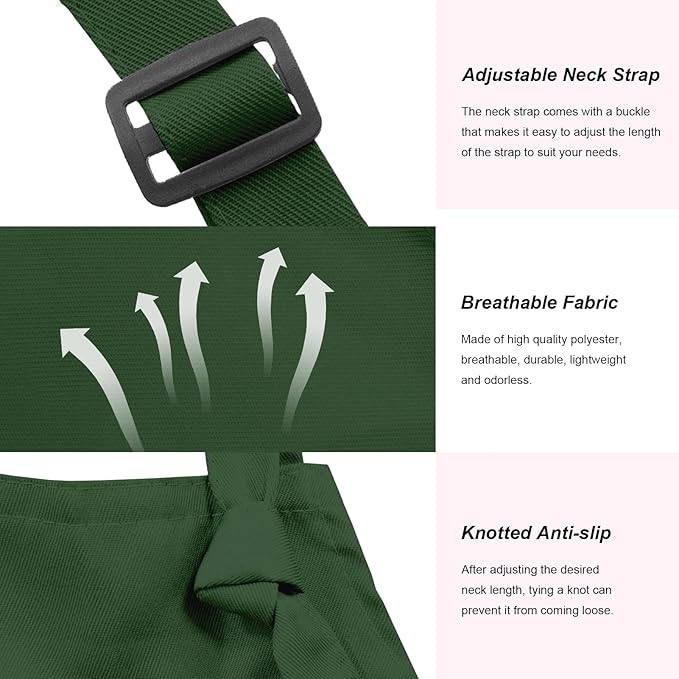 15 Pcs Adult Aprons Bulk with Pockets Adjustable Bib Chef Apron for Women Men Painting Cooking Crafting (S/L)