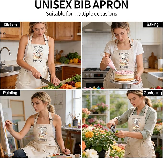Kitchen Baking Apron for Women with Pocket,Fairy's Gift Funny Cooking Aprons with Pockets for Women,Thanksgiving Cute Sarcastic Womens Kitchen Aprons for Kitchen Cooking