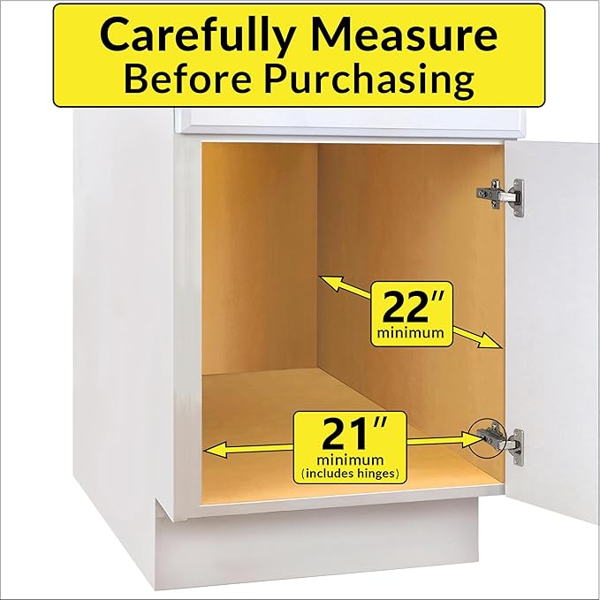 LYNK PROFESSIONAL® SELECT™ Pull Out Cabinet Organizer, 20" x 21" Slide Out Drawers for Kitchen Cabinets - Sliding Pull-Out Pantry Shelves – Home Shelf Organizers - Lifetime Ltd. Warranty, Wood Chrome