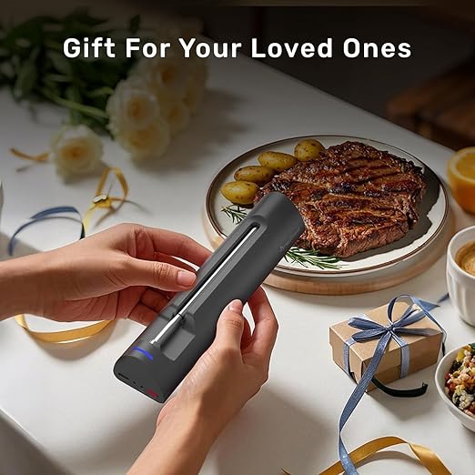 Wireless Meat Thermometer, Bluetooth Thermometer, Smart Digital Wireless Meat Thermometer with App Control, IP69 Waterproof, Digital Cooking Thermometer for BBQ, Oven, Grill, Smoker (S Pro)