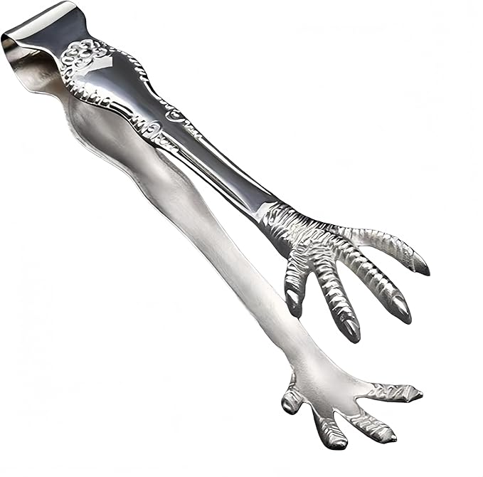 Cooking Tongs Stainless Steel for Chicken Feet Ice Multi Use Turkey Tongs with Secure Grip Ideal for Fire Grilling Serving