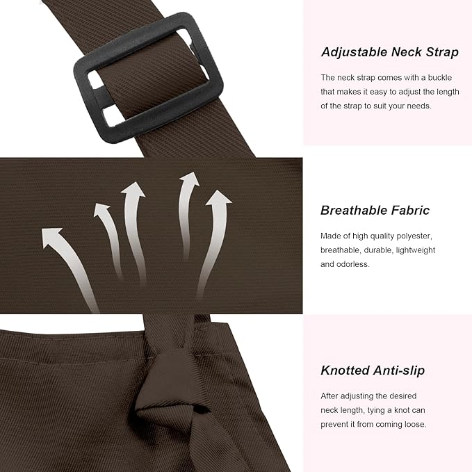 15 Pcs Adult Aprons Bulk with Pockets Adjustable Bib Chef Apron for Women Men Painting Cooking Crafting (S/L)
