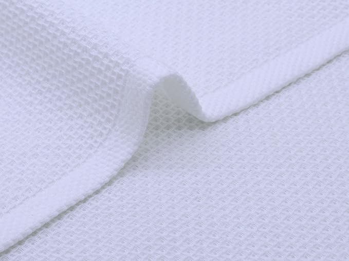 Mia'sDream Kitchen Towels Set, Cotton Dish Towels for Kitchen Washing Dishes, Soft and Absorbent Kitchen Hand Towels Tea Towels, 13inch x 28inch 3 Pack (White)