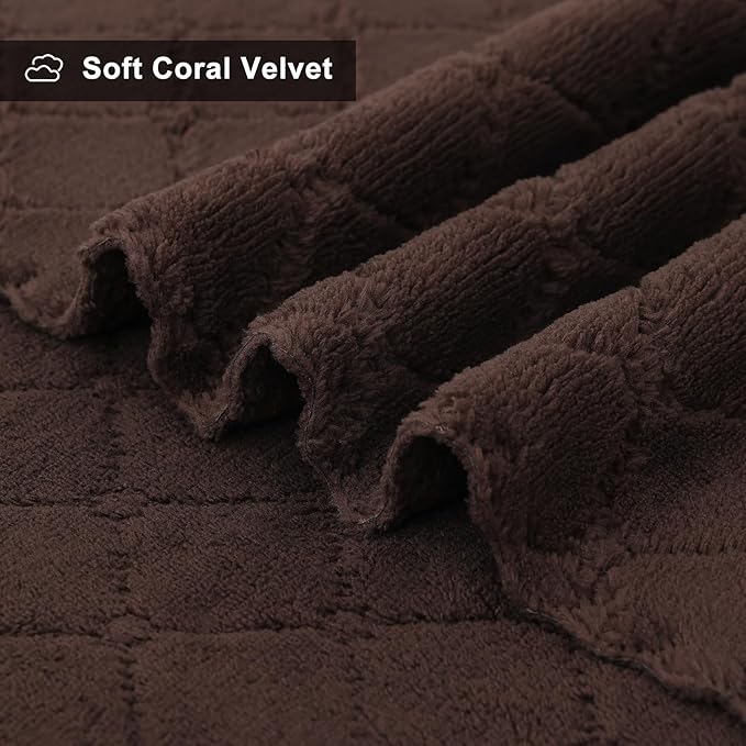 Homaxy 12 Pack Dish Towels for Kitchen (13 x 19 Inches, Brown), Super Soft and Absorbent Coral Velvet Dish Cloths for Washing Dishes, Nonstick Oil Fast Drying Microfiber Cleaning Cloth