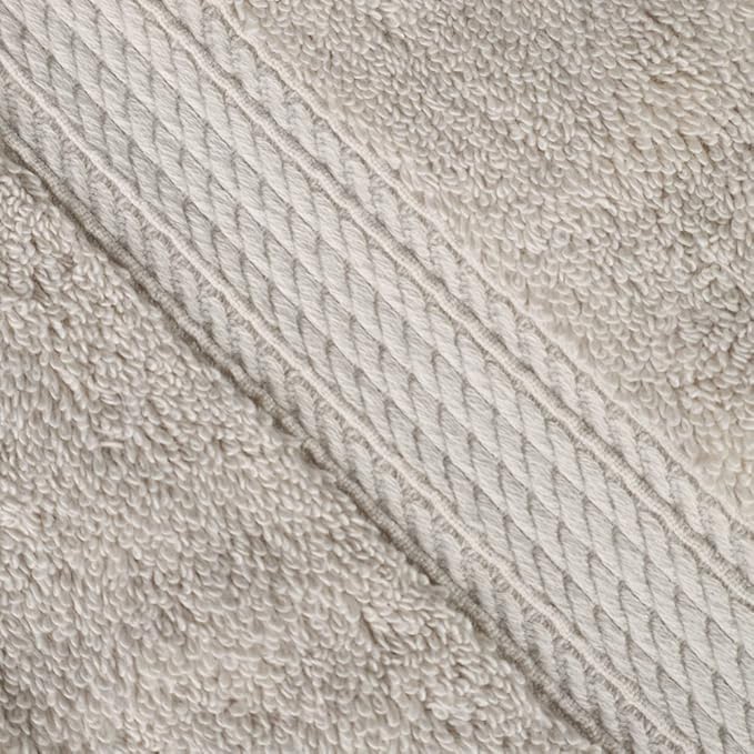 SUPERIOR Egyptian Cotton Pile 3 Piece Towel Set, Includes 1 Bath, 1 Hand, 1 Face Towel/Washcloth, Ultra Soft Luxury Towels, Thick Plush Essentials, Guest Bath, Spa, Hotel Bathroom, Stone