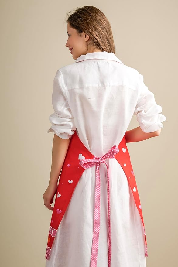 Maison d' Hermine 100% Cotton Apron for women with Pocket Kitchen Chef Apron for Men Cooking Mothers Day Gifts