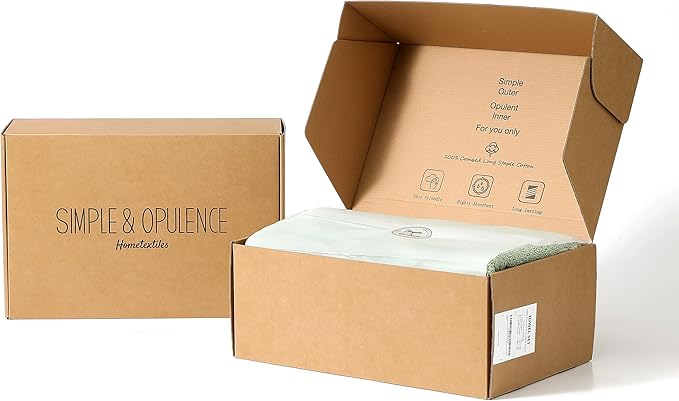 Simple&Opulence Premium 100% Cotton Towel Set 6 Piece，Soft Absorbent Towels for Bathroom,Hotel and Spa,2 Bath Towels 28"x55" 2 Hand Towels 16"x28" & 2 Washcloths 12"x12" (Sage Green)