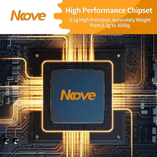 NKOVE Digital Coffee Scale with Timer 3kg/0.1g High Precision Espresso Scale Tare Function for Pour Over Maker Brew
