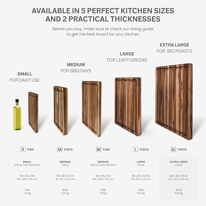 Teakhaus Cutting Board - Extra Large (XL) Wood Cutting Board with Juice Groove - Holiday Gift Ideas for Men and Women - Gift-Ready, Reversible, Edge Grain Wood, Knife Friendly - FSC Certified