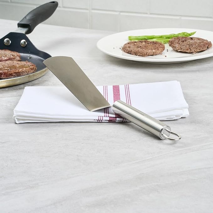 Restaurantware 11" Stainless Steel Turner - 6 Pack - German Standard Kitchen Spatula with Ergonomic Handle, Heat-Resistant - Heavy-Duty Steel Spatula for Flipping Burgers, Eggs, Meat
