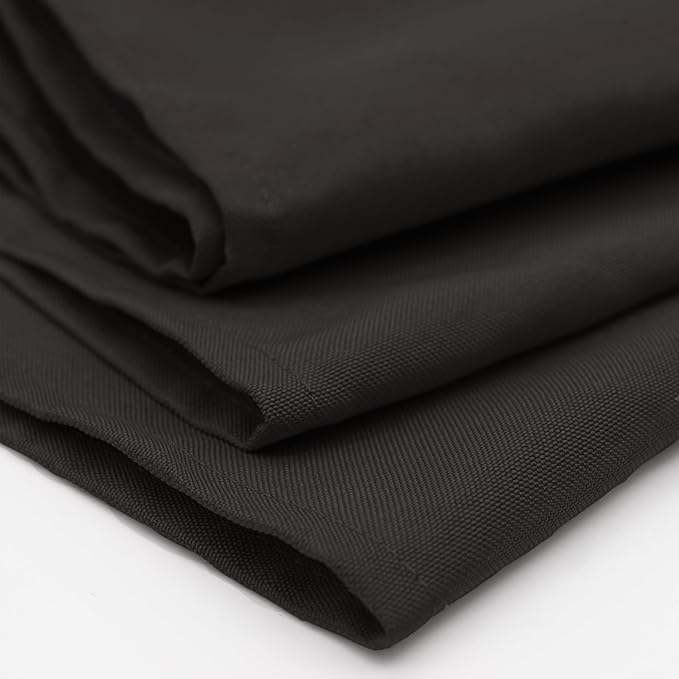 Your Chair Covers Cloth Polyester Napkins, 20 x 20 Inch, Washable Dinner Fabric Linen Napkins with Hemmed Edges for Restaurant, Wedding and Holiday Pack of 10 (Black)