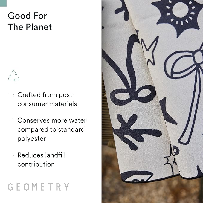GEOMETRY Micro-Loop Beach Towel – Spring & Summer Collection – Quick-Dry, Sand-Resistant, Ultra-Absorbent Compact Towel for Beach & Travel (Wind Down)
