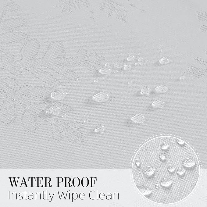 Cloth Napkins Set of 8–Square Jacquard sparkling metallic snowflake Fabric Polyester Washable Reusable Cloth Napkins for Kitchen Dinner Dining Restaurant Wedding Table(White Silver/17x17 Inch)