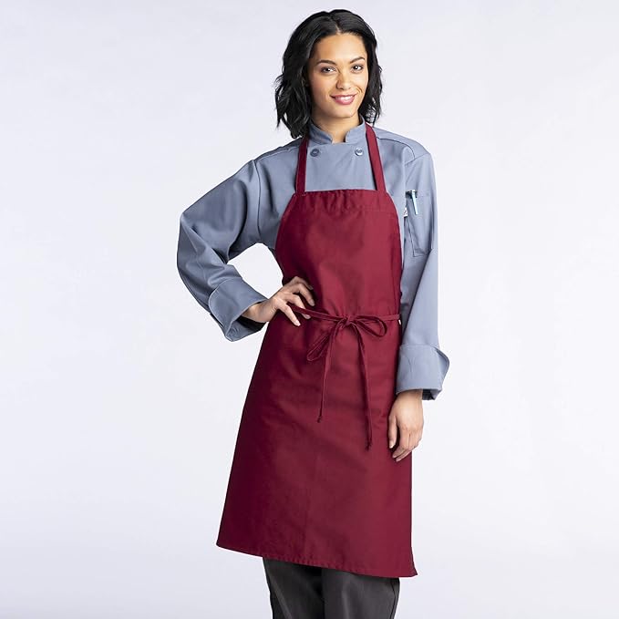 Uncommon Threads Unisex Classic Restaurant Bib Apron for Work Uniform
