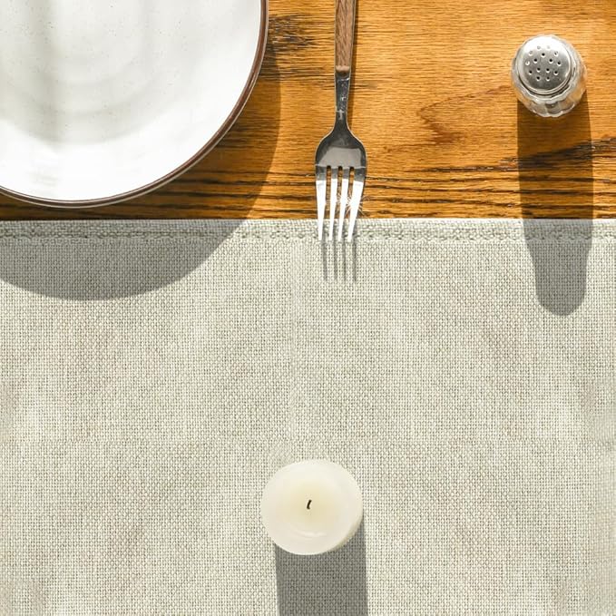 Artoid Mode Beige Table Runner, Seasonal Summer Fall Washable Kitchen Dining Table Decoration for Home Party Decor 13x108 Inch