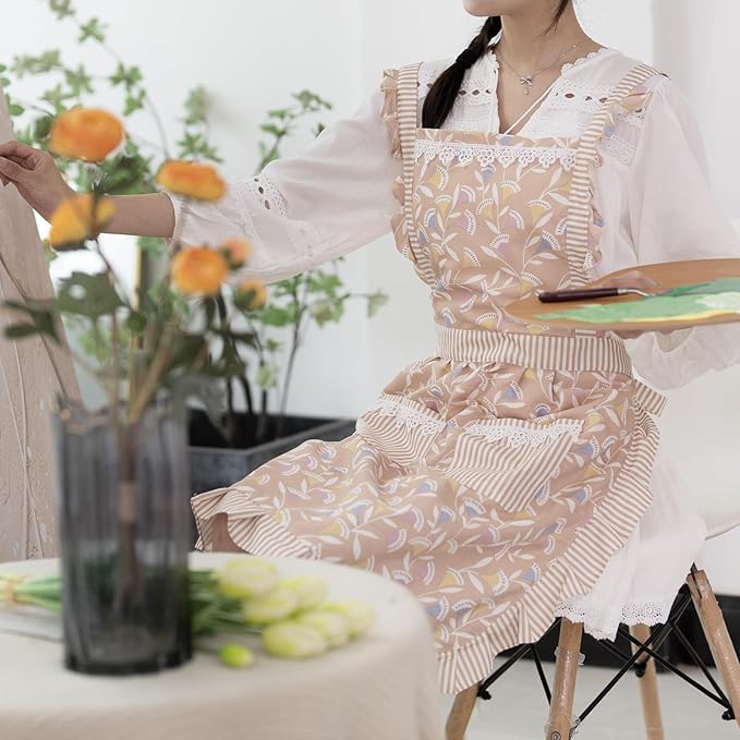 Funny Aprons for Women with Pockets, Kitchen Cooking Grilling Bbq Cute Chef Apron, Mothers Day Birthday Gifts for Women