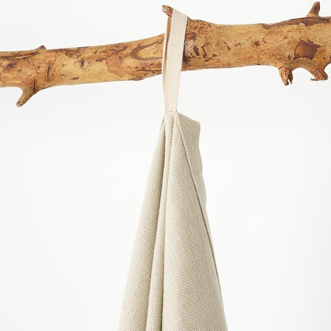 100% Linen Thick Bath Towels with Hanging Loop, 30 X 51 Inch Linen Beach Towel Luxury Lightweight Travel Bath Towel - Soft Dry Hair Towel for Bathroom Saunac Pool,Dark Apricot