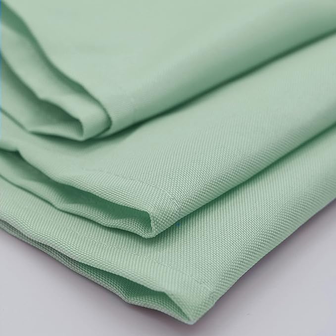 Your Chair Covers Cloth Polyester Napkins, 20 x 20 Inch, Washable Dinner Fabric Linen Napkins with Hemmed Edges for Restaurant, Wedding and Holiday Pack of 10 (Mint)