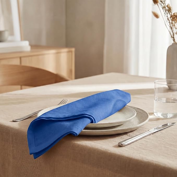 Urban Villa Cloth Napkins Set of 12 20x20 Inches 100% Cotton Napkins Cloth Washable Soft Durable Reusable Absorbent Table Dinner Napkins Cloth for Hotel Lunch Restaurant Weddings Parties-Royal Blue