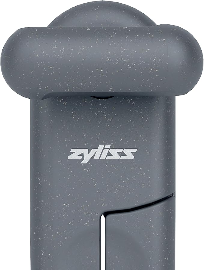 Zyliss MagiCan Manual Can Opener – Ergonomic Gray Handle with Lid-Release for Hands-Free Disposal – Stainless Steel Cutting Wheel, Compact Design, Left or Right-Hand Use – 5-Year Guarantee