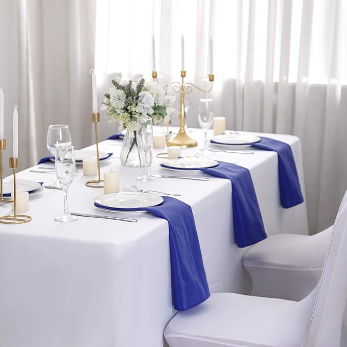 Bailarina Cloth Napkins Set of 40,17x17 inches Dinner Napkins Cloth Washable,Polyester Square Table Cloth Napkin Bulk with Hemmed Edges Ideal for Banquets, Parties and Weddings-Royal Blue
