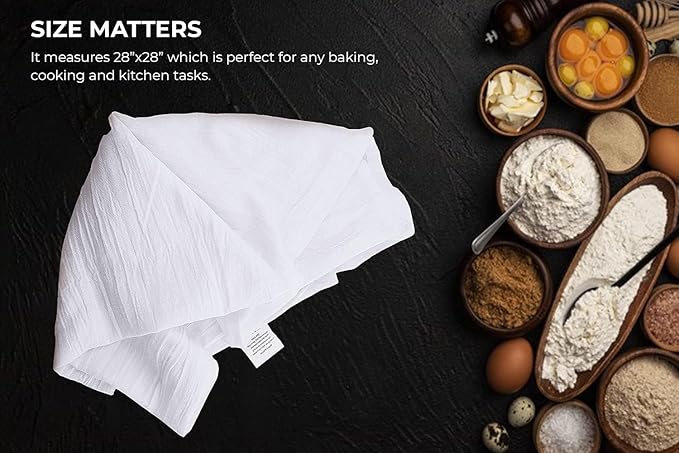 Flour Sack Towels Pack of 30-28x28 Inches - 100% Cotton, Highly Absorbent Dish Towels for Drying Dishes, Durable Tea Towels for Kitchen, Multipurpose Kitchen Towels