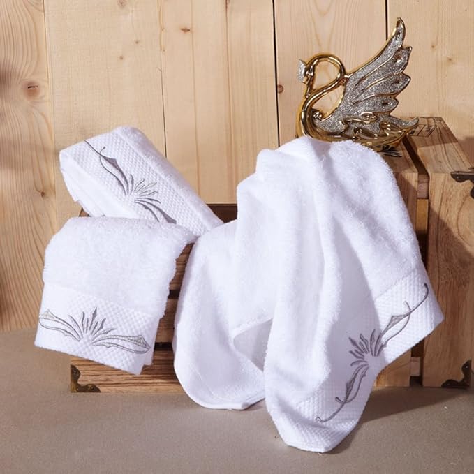 Sunshinejing Premium Cotton Towel Set 900 Gram;1 Large Bath Towels,1 Hand Towel & 1 Washcloth,Luxury Bathroom Super Soft and Highly Absorbent,Hotel & Spa Quality