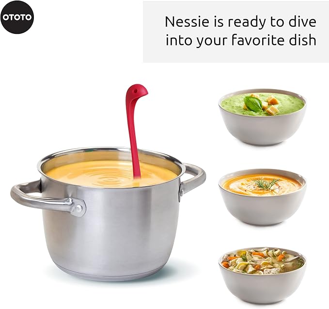 The Original Nessie Ladle by OTOTO - Soup Ladle, Cute Gifts, Funny Kitchen Gadgets, Loch Ness design, Cooking Gifts for Mom - Cute and Practical Kitchen Utensils - Unique Gifts for Women, Mothers Day