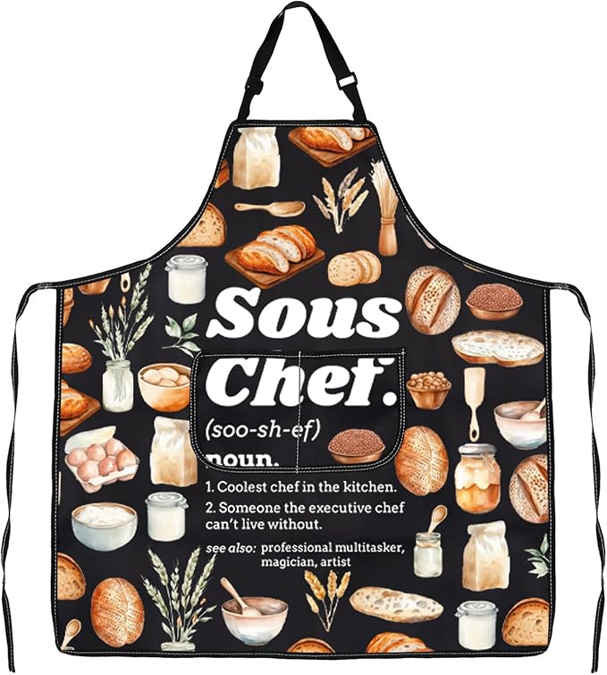 VAMSII Sous Chef Apron Gift for Chefs Cooking Lover Gift BBQ Griller Culinary Gift Pastry Sous Chef Gift Baking Themed Gift