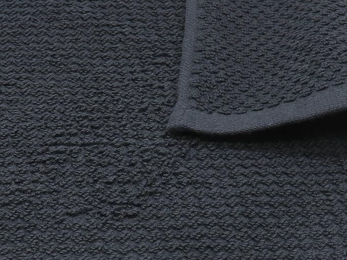 Cleaning Rags Cleaning Cloths for Cleaning House, Cotton Dish Cloths Dish Rags for Washing Dishes, Set of 8, Light and Soft Terry Kitchen Washcloths Kitchen Rags,12 Inch x 12 Inch (Black Set)