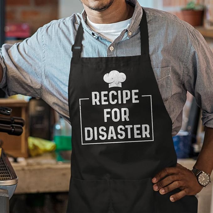 SANDJEST Funny Apron for Dad - Birthday Father’s Day Cooking Grilling Gifts for Mens