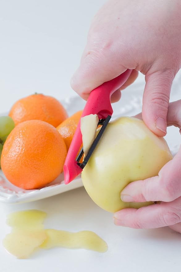 Best Vegetable Peeler : Ceramic Peeler, Red Veggie Peeler by Cestari Kitchen, Limited Edition
