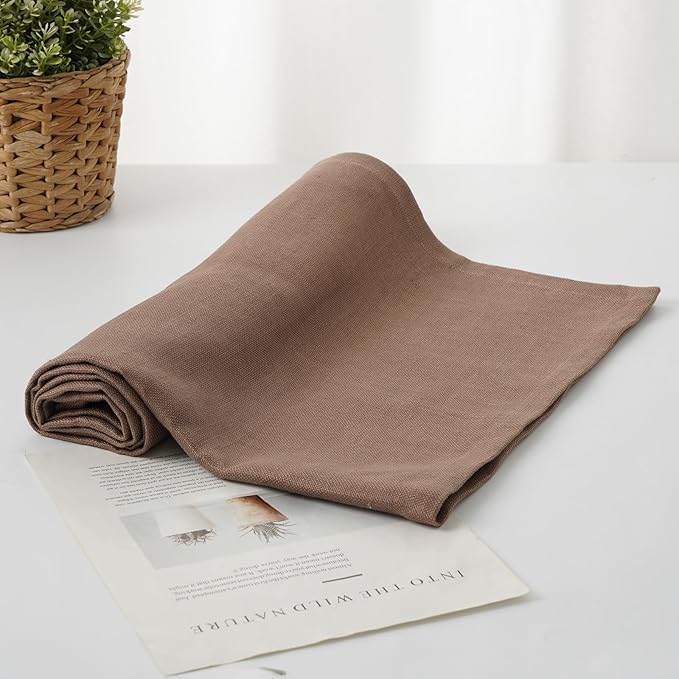 100% Linen Thick Bath Towels with Hanging Loop, 30 X 51 Inch Linen Beach Towel Luxury Lightweight Travel Bath Towel - Soft Dry Hair Towel for Bathroom Saunac Pool,Dark Khaki