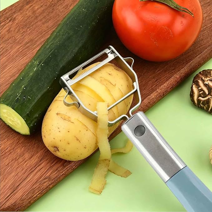 Vegetable Peeler, Stainless Steel Y-Shaped Peeler, Ergonomic Non-Slip Handle Kitchen Peeler for Potato, Apple, Carrot, Cucumber, Fruit & Veggie, Dishwasher Safe