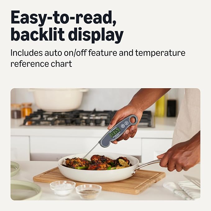 Amazon Basics Instant Read Digital Meat Thermometer, Water-Resistant