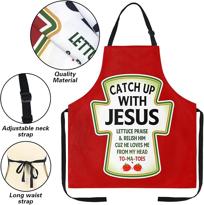 Funny Men Cooking Grilling Aprons Belly BBQ Funny Gag Gifts for Christmas, White Elephant Gift Exchange (Tomato, One Size)