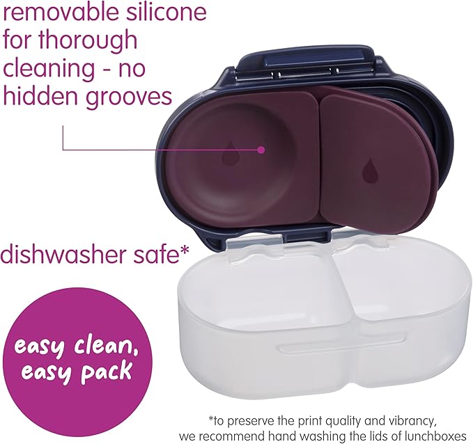 b.box Harry Potter Snack Box - Leakproof 2 Compartment Snack Containers for Kids, Mini Bento Box for Kids & Toddlers, Lunch Containers, Dishwasher Safe, BPA Free, PFAS Free, Ages 4m+, 1.75 Cup
