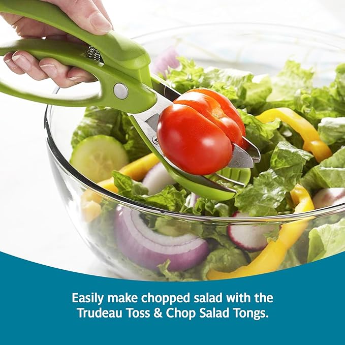 Trudeau Toss and Chop Salad Tongs, Green (09610135)