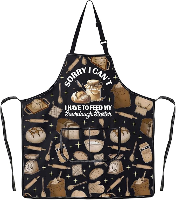 JNIAP Bread Baking Apron Bread Baker Aprons i Loaf Sourdough Baking Mom Gifts Baking Master Apron