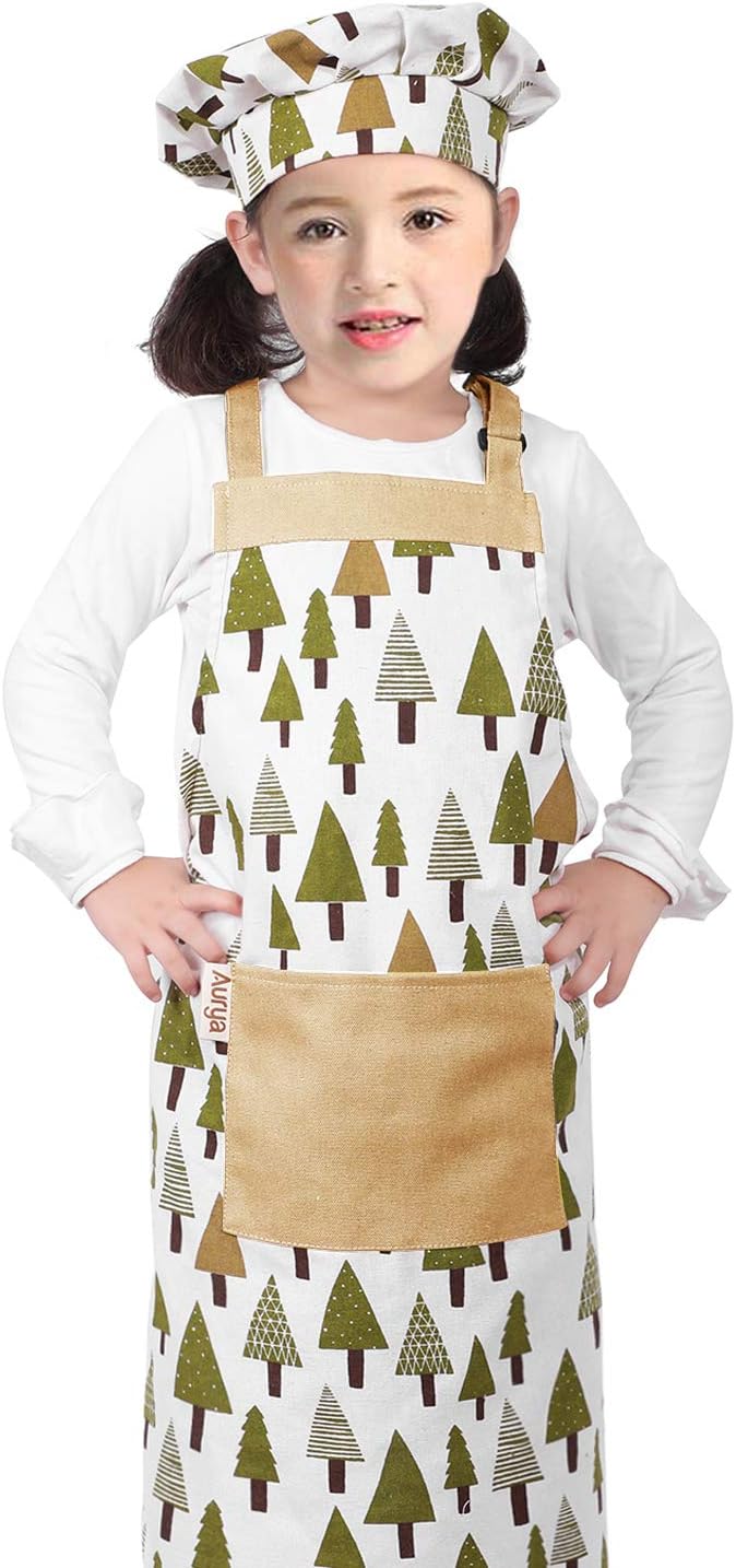 Adjustable Apron and Chef Hat Set for Cooking and Baking