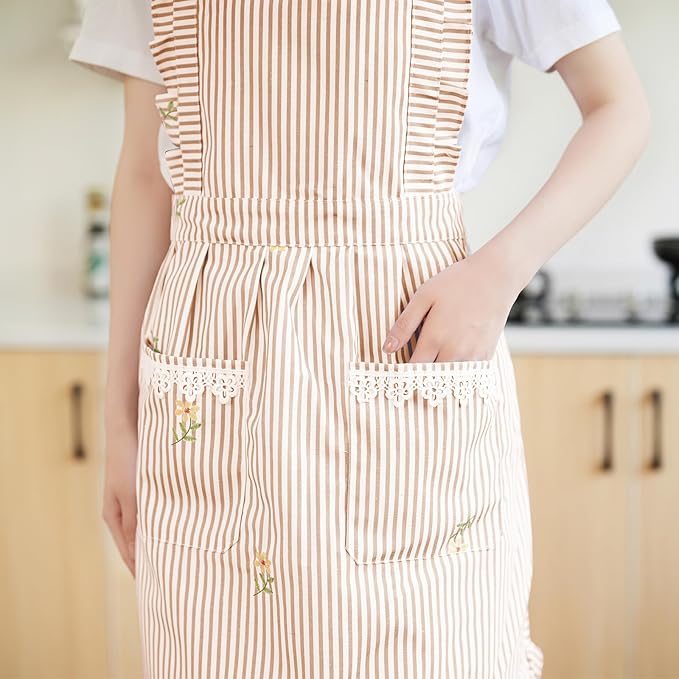 Funny Aprons for Women with Pockets, Kitchen Cooking Grilling Bbq Cute Chef Apron, Mothers Day Birthday Gifts for Women