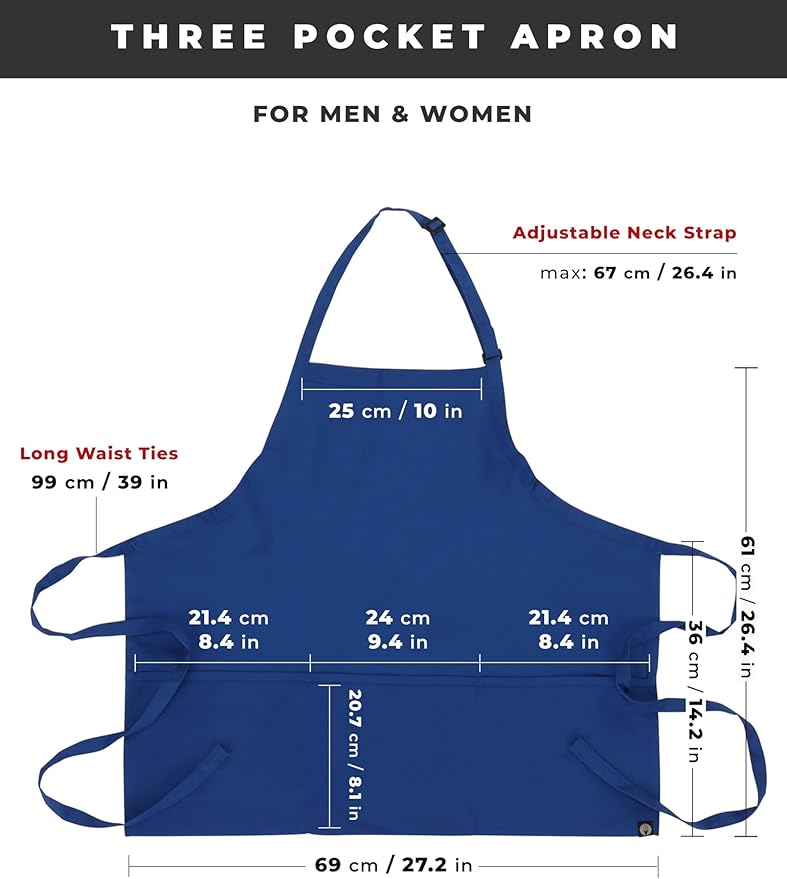 Chef Works Unisex Three Pocket Apron