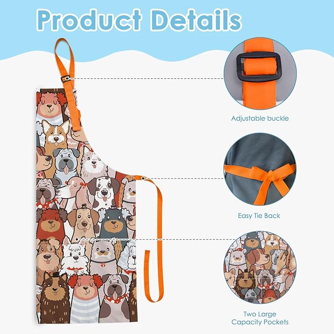 SANDJEST Kids Apron with Chefs Hat Set, Kitchen Apron Gifts