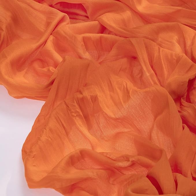 Socomi 3pcs Orange Cheesecloth Table Runner Easter Spring Boho Rustic Gauze 120 inch 10FT Cheese Cloth Runner for Wedding Party Baby Shower Birthday Home Decor Holiday Decorations