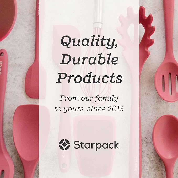 Starpack 'Head Turner' XL Premium Silicone Turner and Slotted Spatula - 13" Turning Spatulas High Heat Resistant to 600°F - Silicone Slotted Spatulas for Cooking - Non Stick Rubber Turning Spatula