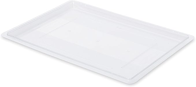 Rubbermaid Commercial Products Food Storage Box Lid for 8.5, 12.5, 16.5, and 21.5 Gallon Sizes, Clear (FG330200CLR) (Pack of 3)