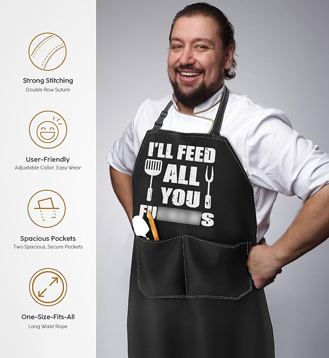 JDNFYGX Gifts for Men Dad Husband - Funny Kitchen Gifts for Men, Birthday Christmas Gifts, Cooking Aprons Gifts for father